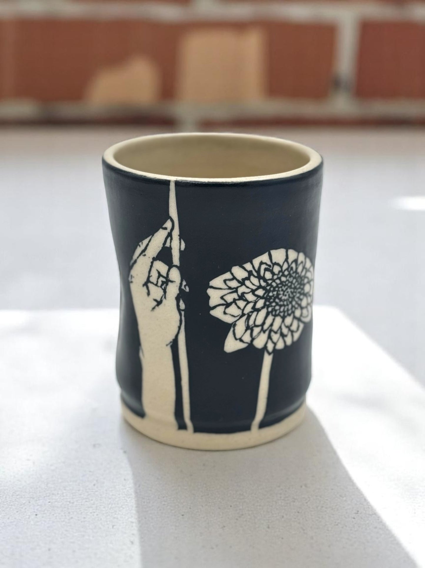 Black Rose Thumb Cup