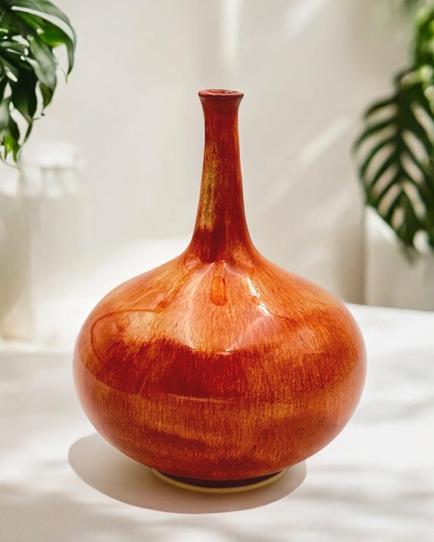Amber Flame Vase Set