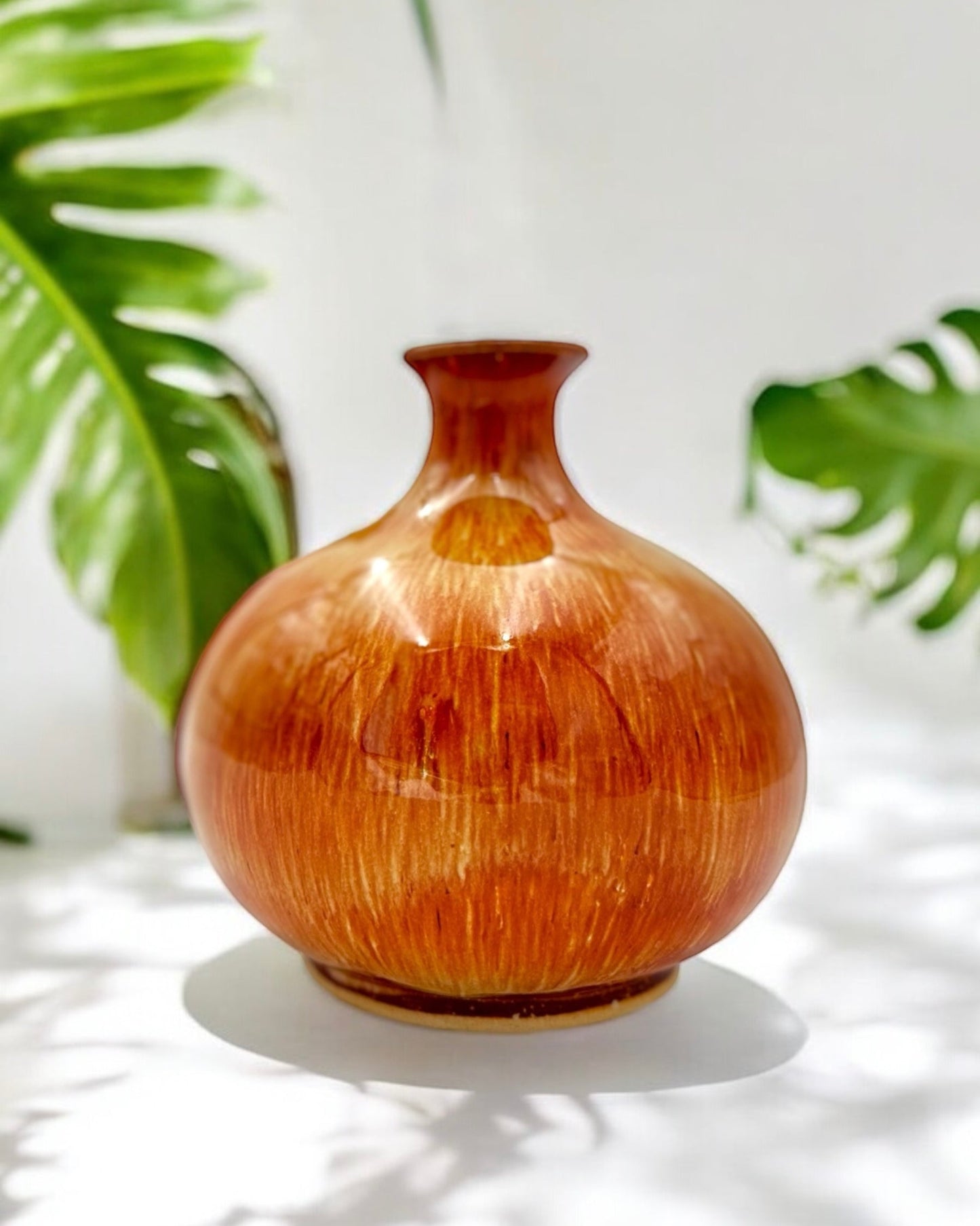 Amber Flame Vase Set