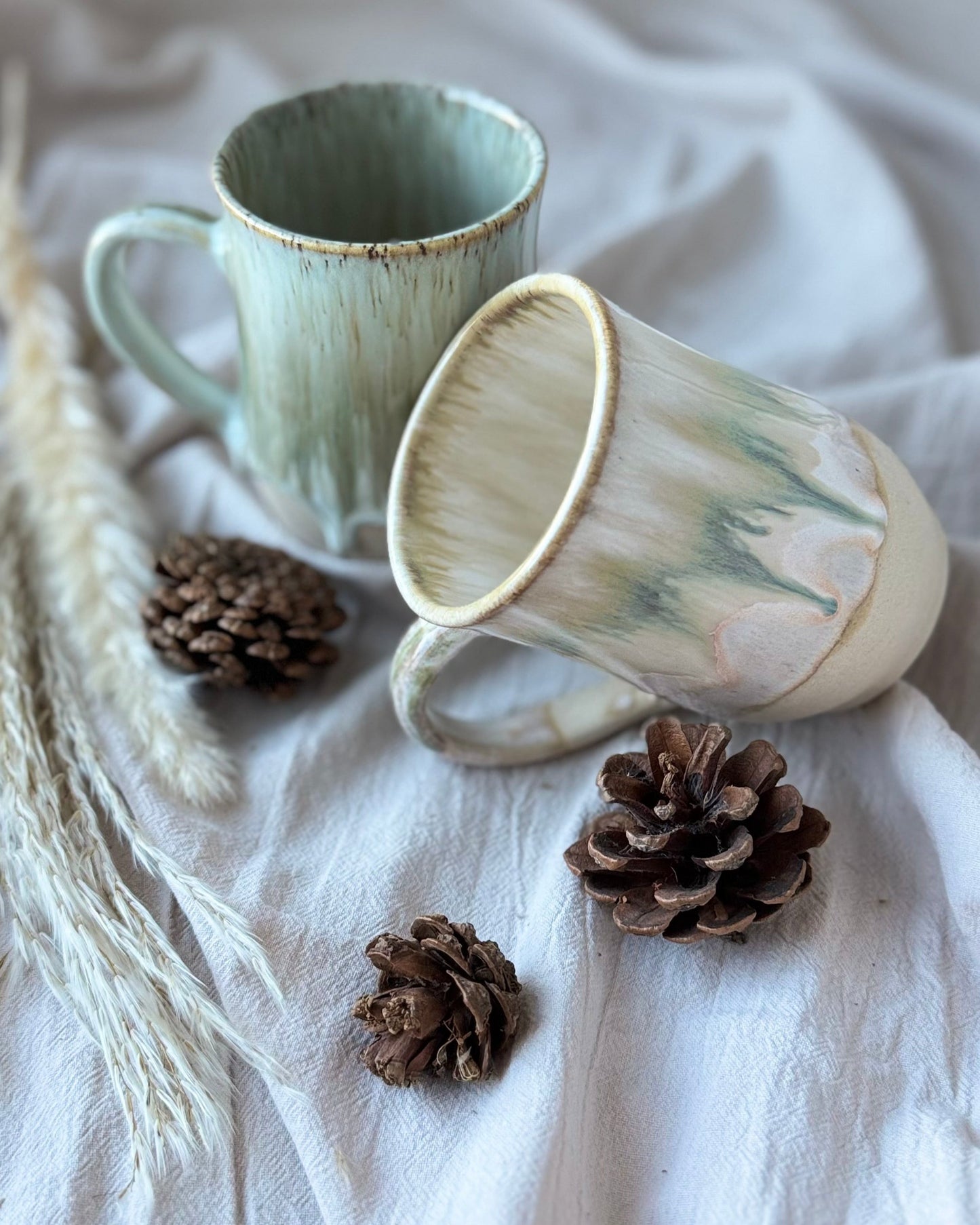 Evergreen Drip Mugs