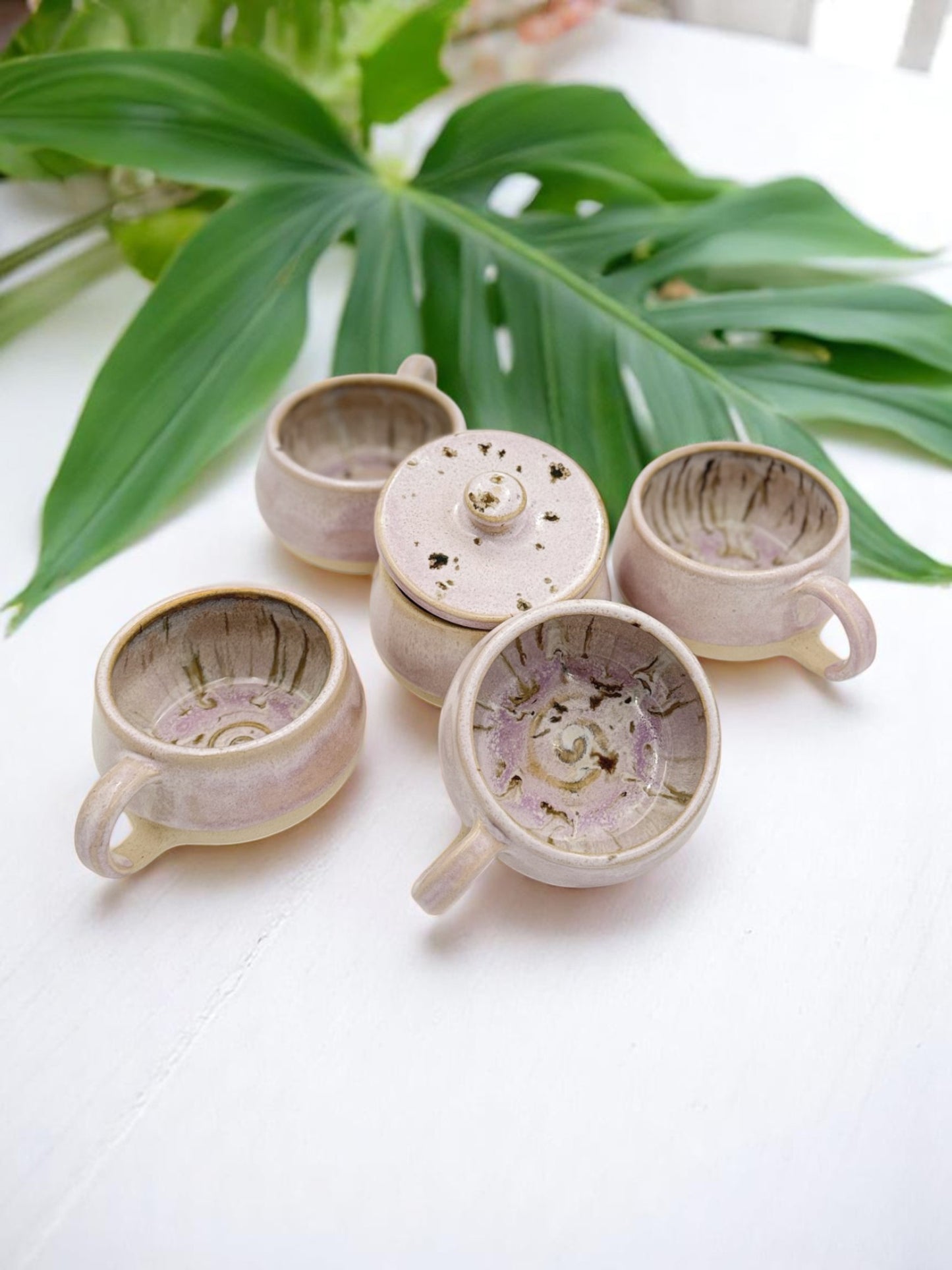 Pink Flower Tea Mugs