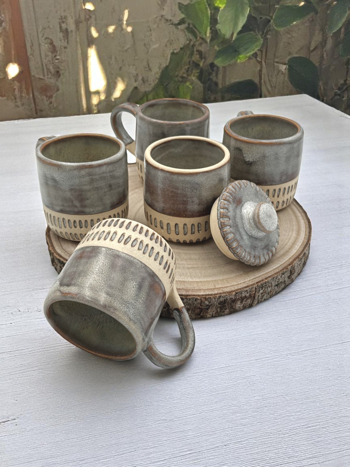 Clay Stitch Mug Set